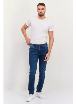 LEE Men Regular Fit Washed Stretchable Jeans, Navy  - Image 4