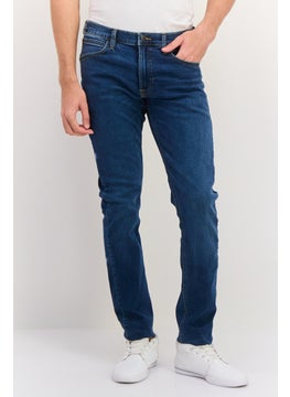 LEE Men Regular Fit Washed Stretchable Jeans, Navy  - Image 1