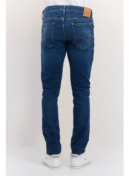 LEE Men Regular Fit Washed Stretchable Jeans, Navy  - Image 3