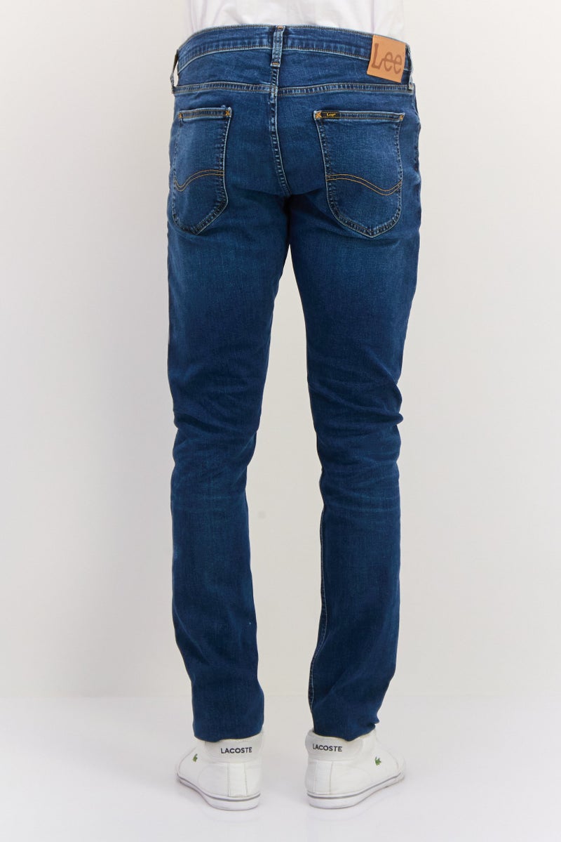 LEE Men Regular Fit Washed Stretchable Jeans, Navy - Image 3