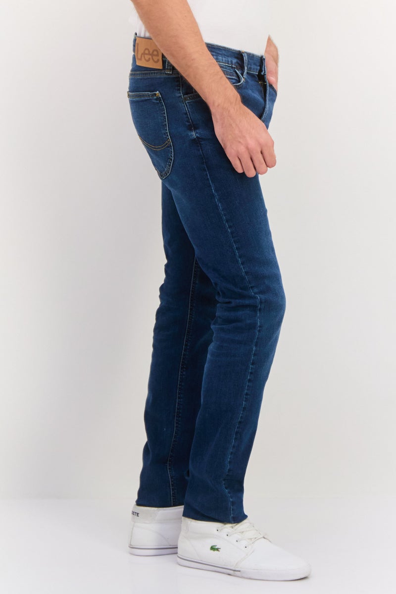 LEE Men Regular Fit Washed Stretchable Jeans, Navy - Image 2