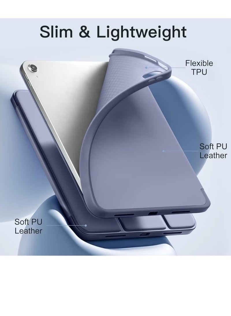 ELTRAZONE Slim & Durable Trifold Stand Case for iPad 10th Generation (10.9-Inch, 2022) – Lightweight Protective Cover with Pencil Holder, Auto Sleep/Wake, and Shockproof Soft TPU Back – Gray - Image 3