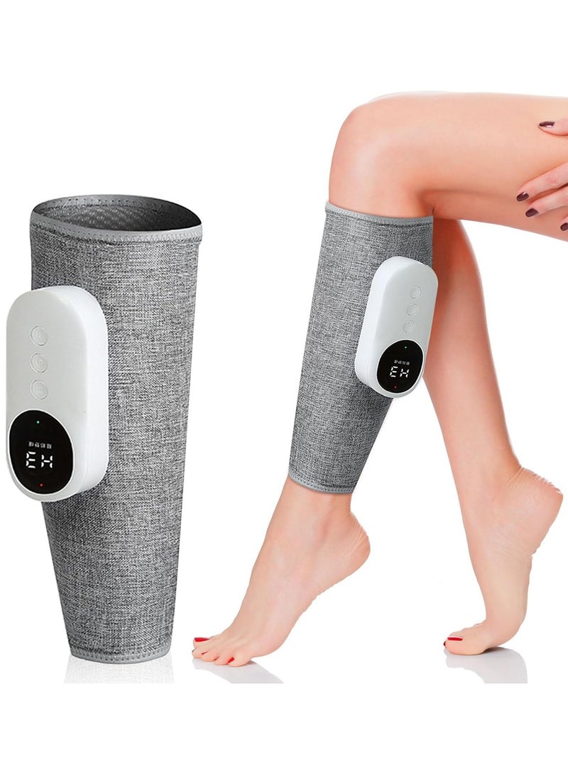 MileMelo - Cordless Calf Massager with Heat, Leg Massager for Pain and Circulation with 3 Modes and 3 Intensities,Revitive Circulation Booster for Legs Air Compression Massager-Single(Grey) - Image 1