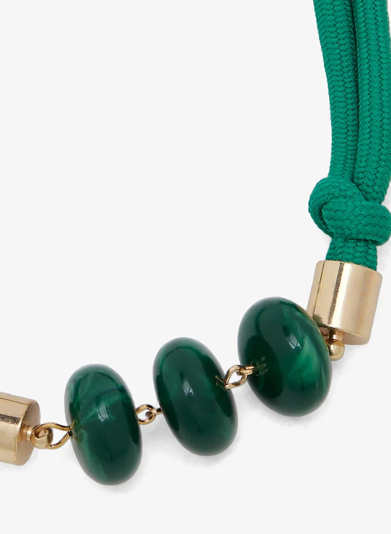 ايلا String Resin Detailed Gold Accent Necklace