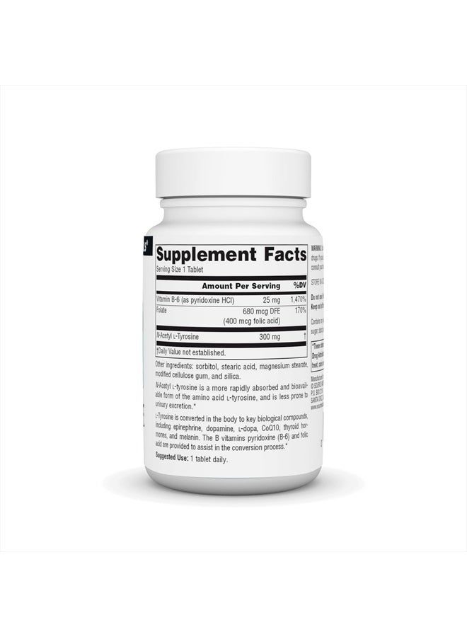Source Naturals مكمل غذائي N-أسيتيل L-تيروسين - 60 قرص - Image 2