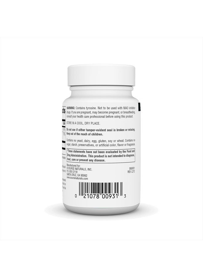 Source Naturals مكمل غذائي N-أسيتيل L-تيروسين - 60 قرص - Image 3