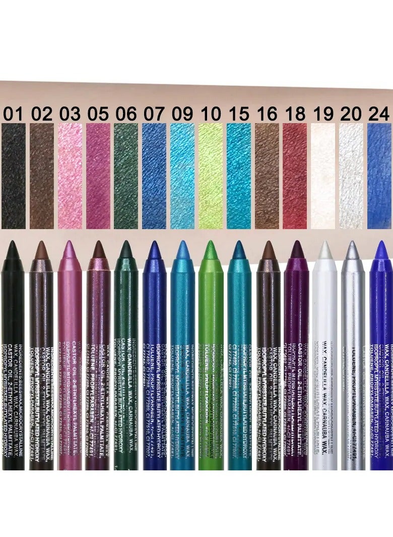 Goolsky Eyeliner Pencil Makeup Eye Cosmetics Colourful Pigment Long Lasting Waterproof - Image 3
