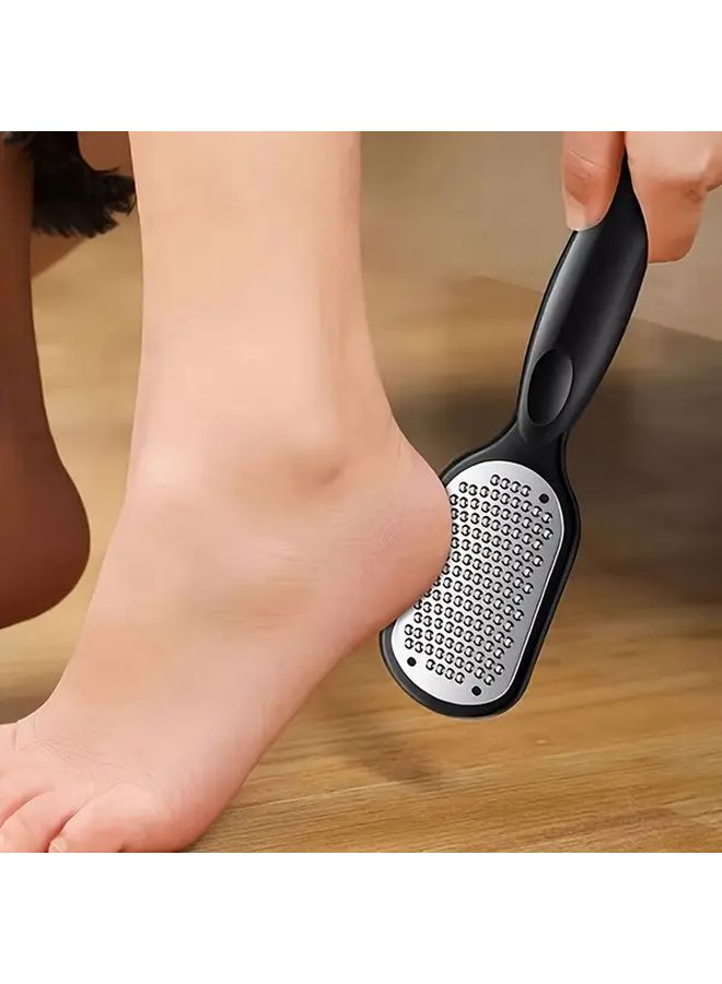 ملف قدم من الفولاذ المقاوم للصدأ الأسود مقاوم للتناثر - مقشر خشن وناعم مع قبضة مريحة - Image 5