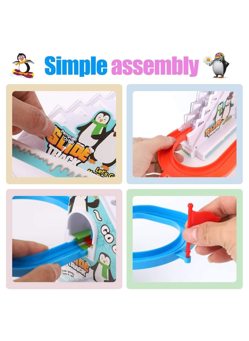 Toy Box - Musical Penguin Orbit Chasing Race Track Game Set with LED Flashing Lights and Music - Image 1