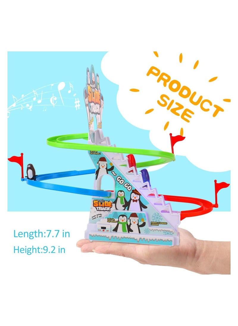Toy Box - Musical Penguin Orbit Chasing Race Track Game Set with LED Flashing Lights and Music - Image 1