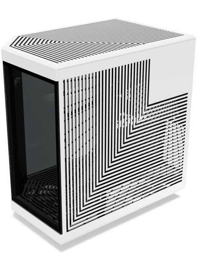 هايت - كيس HYTE Y70 Touch Infinite ميد تاور ATX – أبيض وأسود، شاشة لمس 14.5 بوصة بدقة 2.5K، تصميم مزدوج الغرفة، يدعم حتى 10 مراوح وراديتر 360 مم – الموديل: CS-HYTE-Y70TI-WB - Image 1