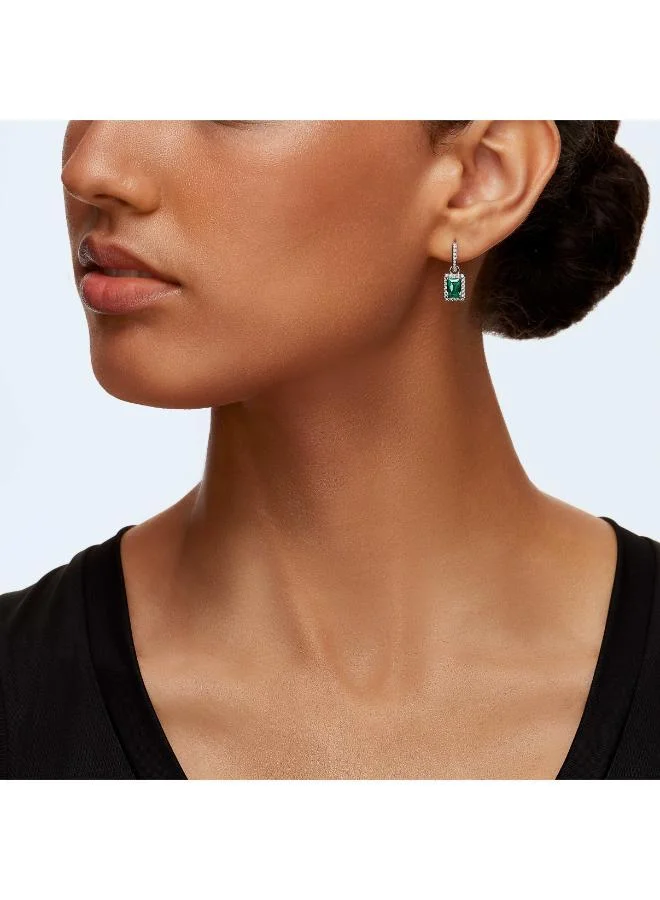 SWAROVSKI  Una EME06 Rhodium Plated Mini Hoop Pierced Earrings for Women | Best Price UAE