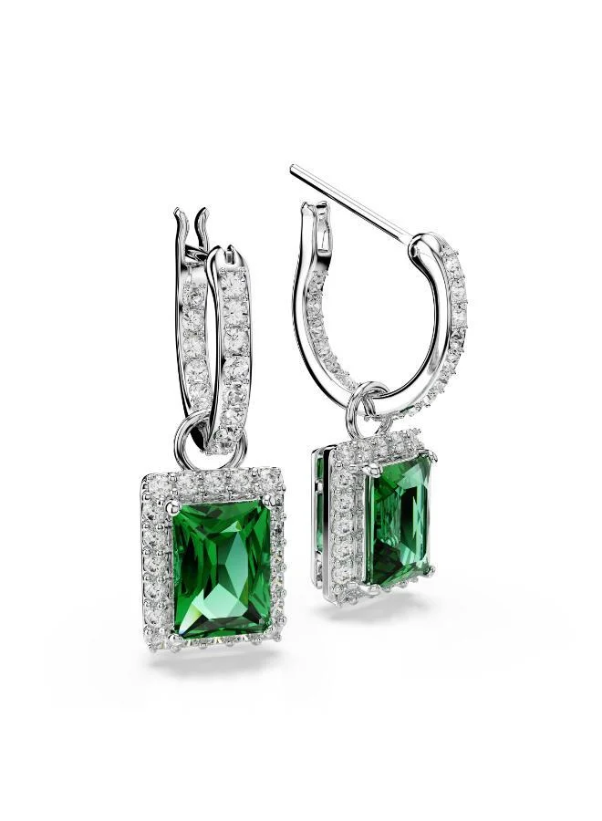 SWAROVSKI  Una EME06 Rhodium Plated Mini Hoop Pierced Earrings for Women | Best Price UAE
