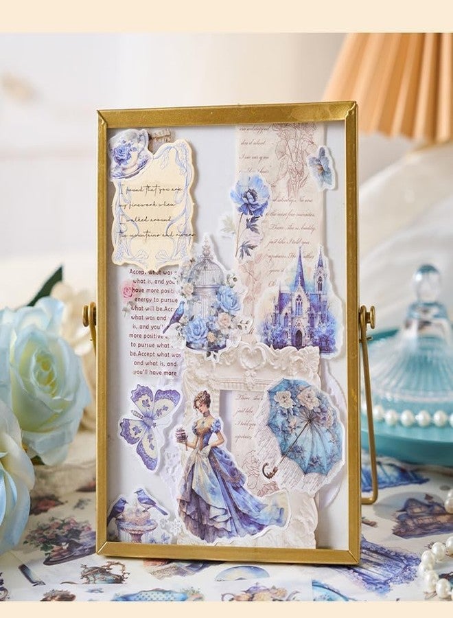 Funspark Vintage Theme Stickers Elegant Victorian Girl Scrapbook Stickers Floral Aesthetic Ephemera for Journals Planners Collage and DIY Crafts Pack of 1 The Year of Hibiscus - Image 4