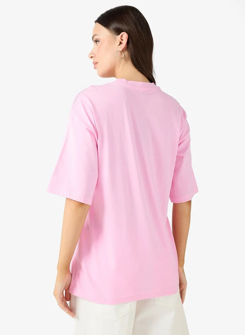 Ginger Cotton Oversize Graphic T-shirt