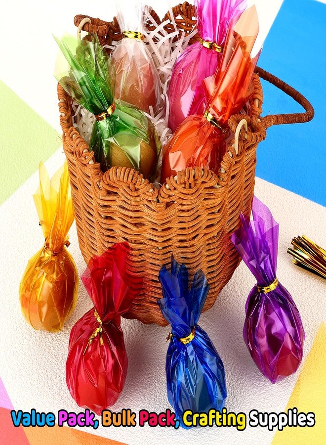 FOJOO 200 Pcs Colored Cellophane Sheets,7.5x7.5 Inch Cello Sheets, Colored Cello Wrap for DIY Arts Crafts, Gift Wrapping, Scrapbooking & Decorations - Image 3