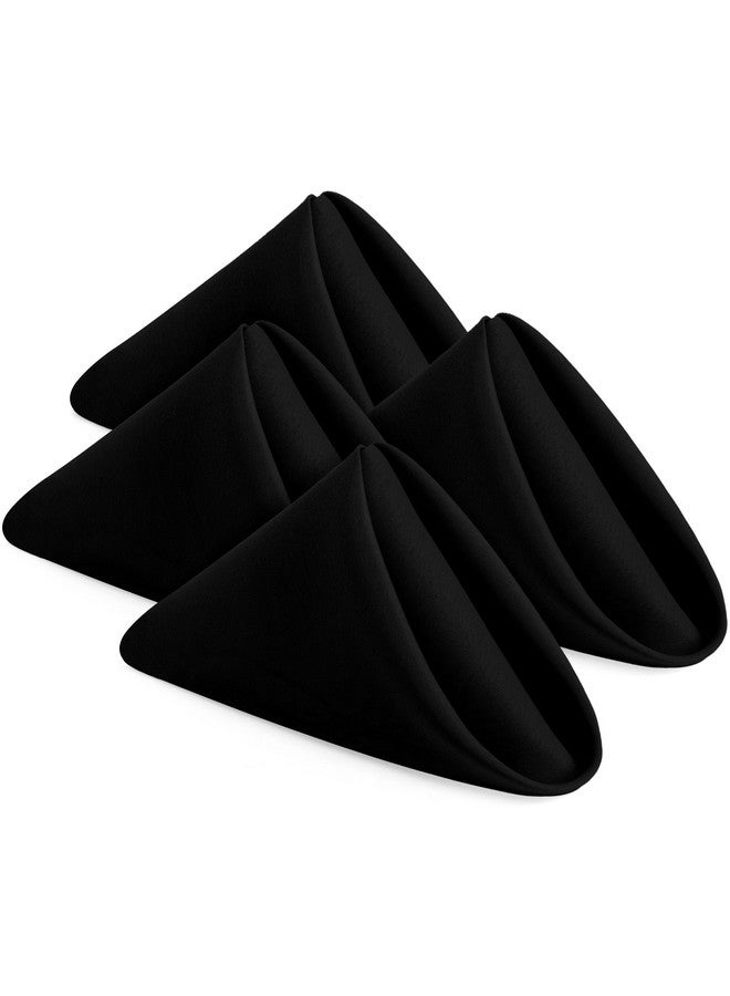 Utopia Home [24 Pack, Black] Cloth Napkins 18x18 Inches, 100% Polyester Dinner Napkins with Hemmed Edges, Washable Napkins Ideal for Parties, Weddings and Dinners - Image 1