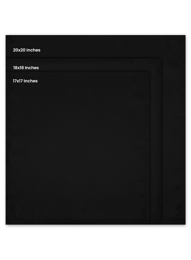 Utopia Home [24 Pack, Black] Cloth Napkins 18x18 Inches, 100% Polyester Dinner Napkins with Hemmed Edges, Washable Napkins Ideal for Parties, Weddings and Dinners - Image 2