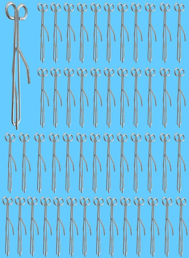 Kowibcl 50pcs 3 Inch Slip on Drapery Hooks Metal Curtain Hooks Slip on Drapery Hook Pins for Window Curtain, Door Curtain, Shower Curtain and Drapes - Image 1