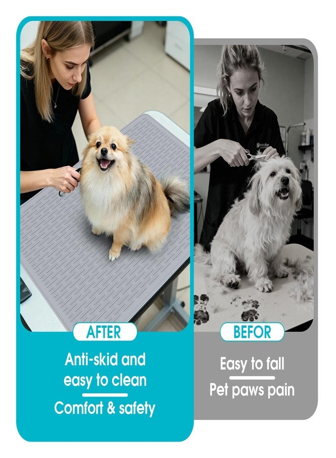 Wiojtry Dog Grooming Table Mat, (19.9 x 27.8 inch) Dog Grooming Table Mat Pad Non-Slip, Pet Grooming Table Mat for Grooming Dogs at Home, Pet Groomers Table Mat, Easy-Clean Durability (Black) - Image 5