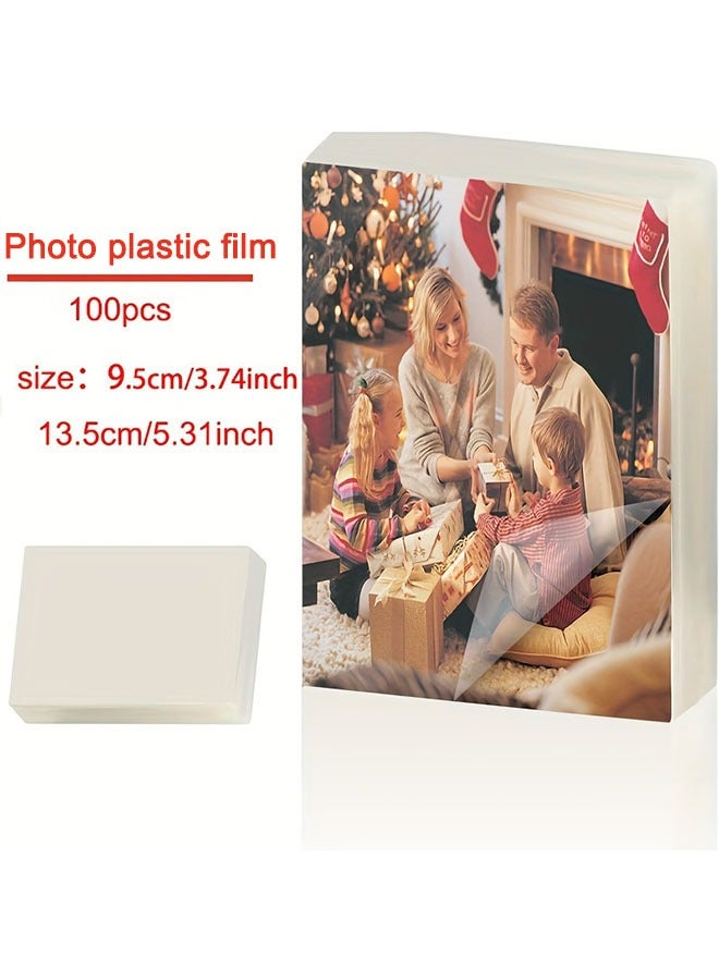  فيلم 100 قطعة صور ، 5.31 بوصة * 3.74 بوصة ، فيلم تصفيح حراري واضحة ، حقيبة تخطيطي حراري ، صفائح التصفيح ، فيلم الكاميرا ، حقيبة مغلفة ساخنة ، ورق مُلوئز ، فيلم بلاستيكي شفاف ، ومكتب ومدرسة لوازم المدرسة - Image 1