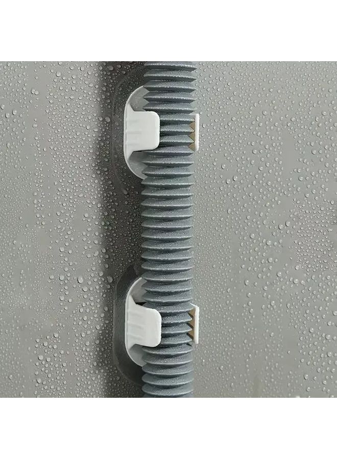 3PCS White Self Adhesive Washing Machine Drain Pipe Holder No Drilling Required - Image 5