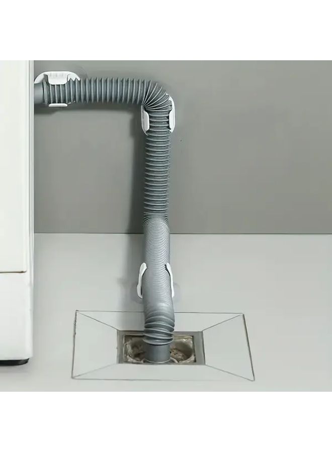 3PCS White Self Adhesive Washing Machine Drain Pipe Holder No Drilling Required - Image 3
