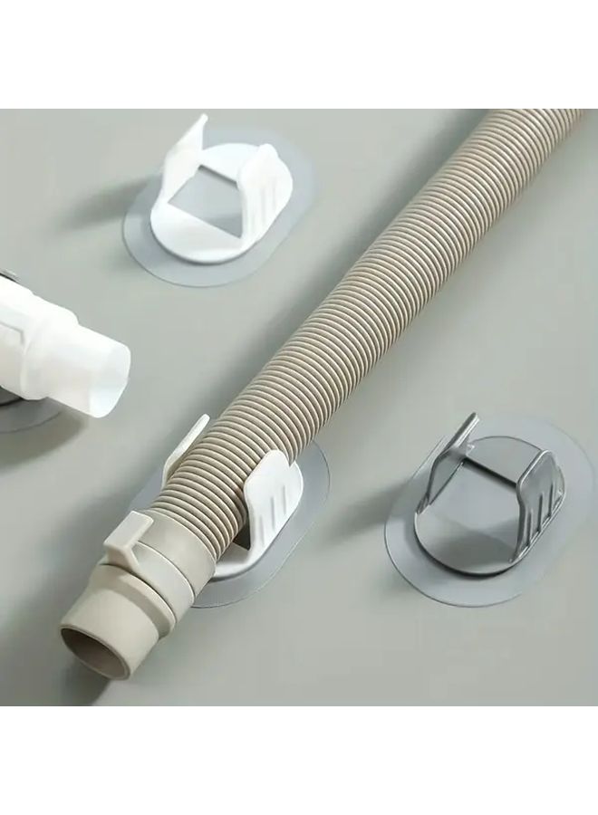 3PCS White Self Adhesive Washing Machine Drain Pipe Holder No Drilling Required - Image 4