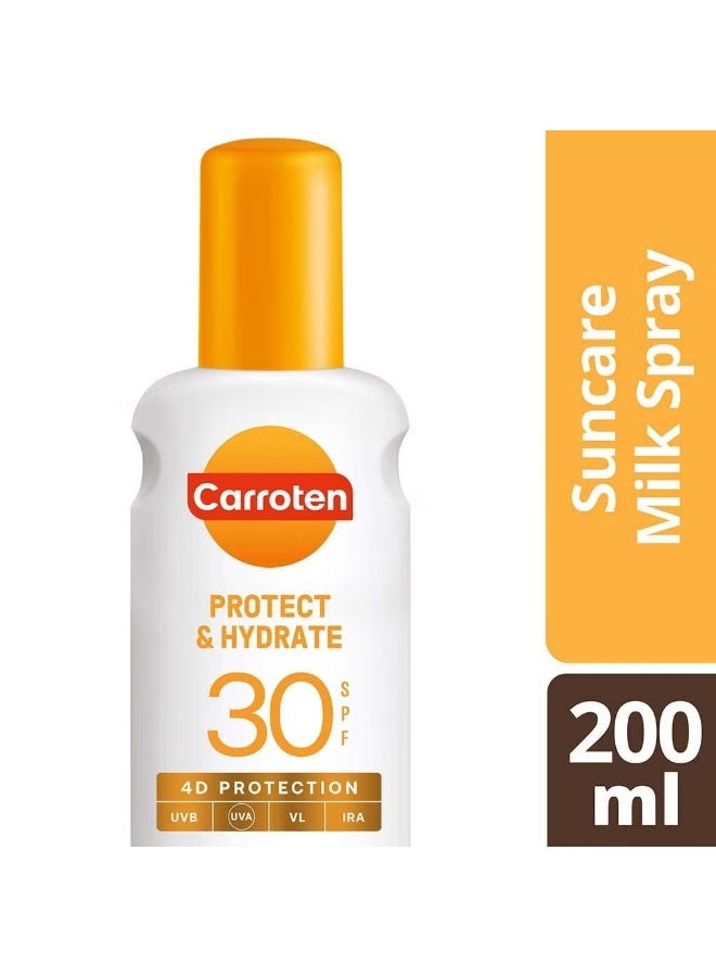 Carroten Protect & Hydrate Suncare Spf30 Body Milk Spray With Hyaluronic Acid Water Resistant 200 ML - Image 2