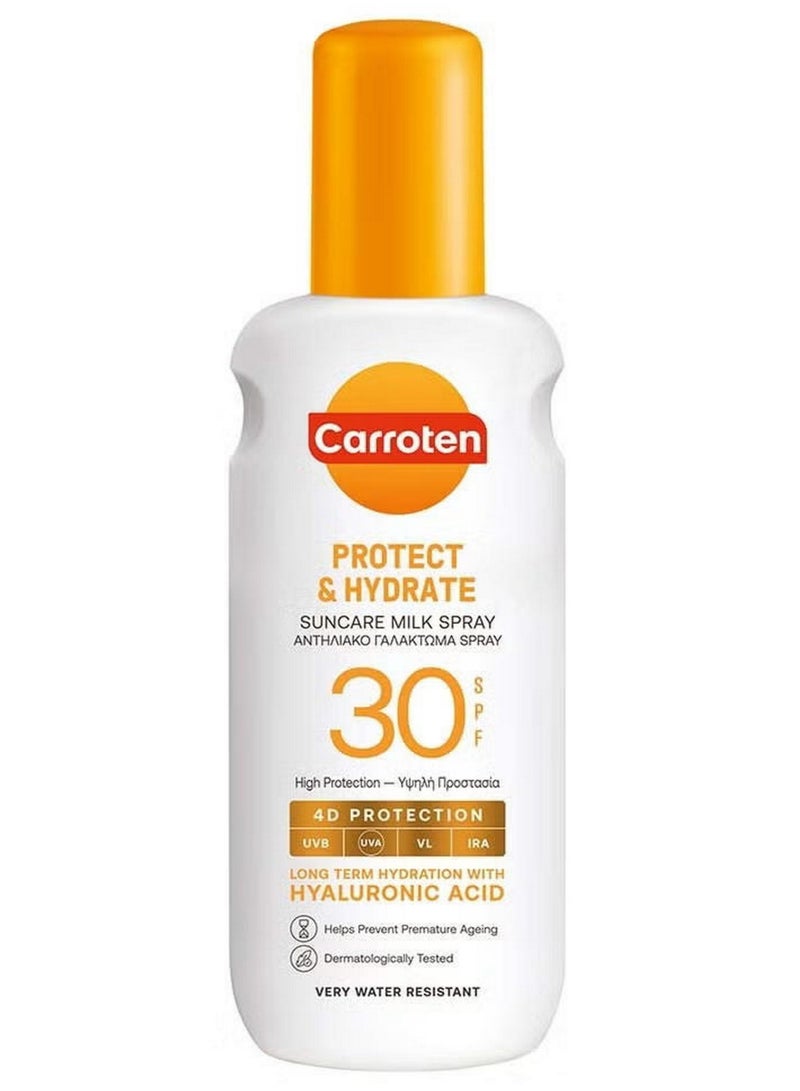 Carroten Protect & Hydrate Suncare Spf30 Body Milk Spray With Hyaluronic Acid Water Resistant 200 ML - Image 1