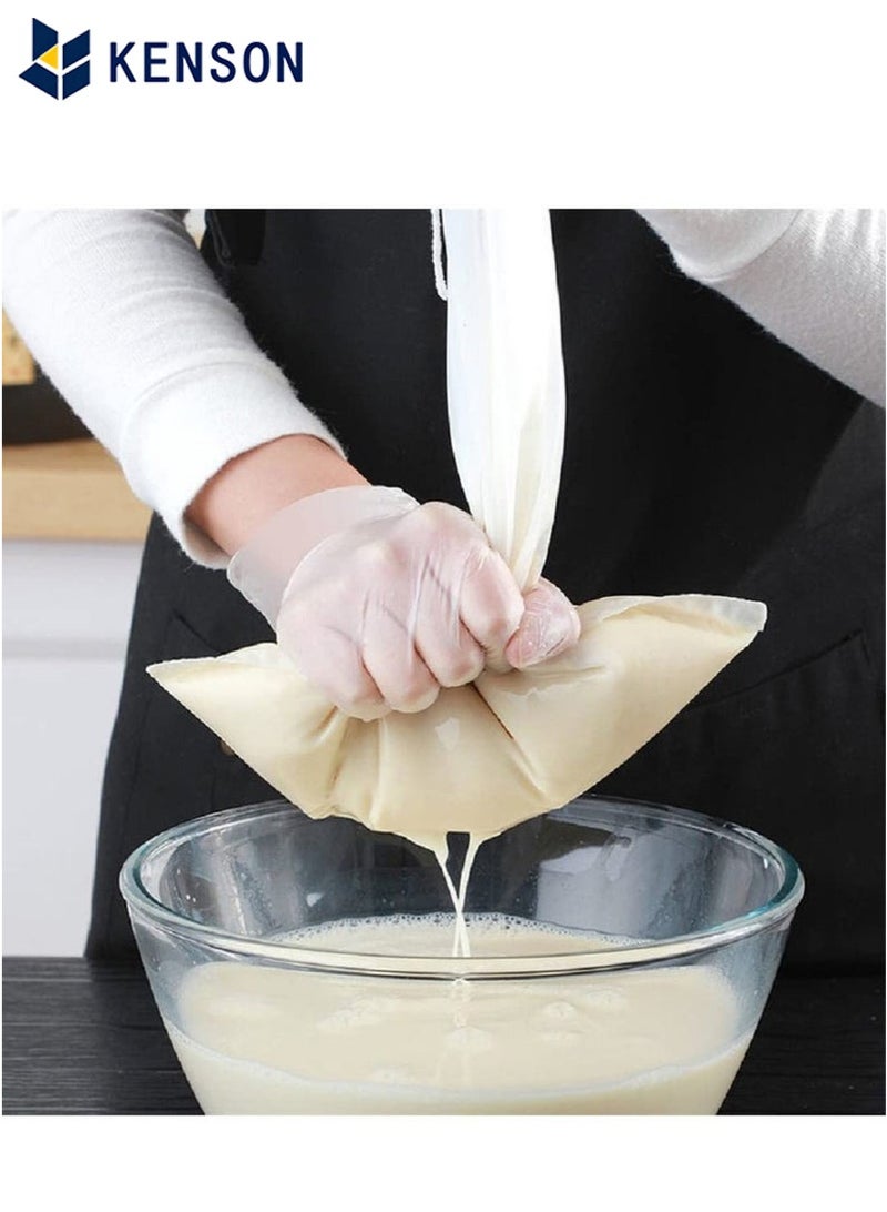 كِينْسُون 3 قطعة أكياس تصفية حليب الصويا الغذاء الصف ، 200 ميكرون 20*30 سنتيمتر غرامة شبكة حقيبة الحليب كيس مرشح جميع الأغراض الغذاء مصفاة النايلون القماش القطني - Image 3