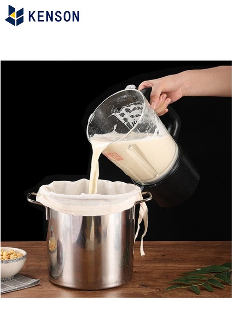 كِينْسُون 3 قطعة أكياس تصفية حليب الصويا الغذاء الصف ، 200 ميكرون 20*30 سنتيمتر غرامة شبكة حقيبة الحليب كيس مرشح جميع الأغراض الغذاء مصفاة النايلون القماش القطني - Image 2