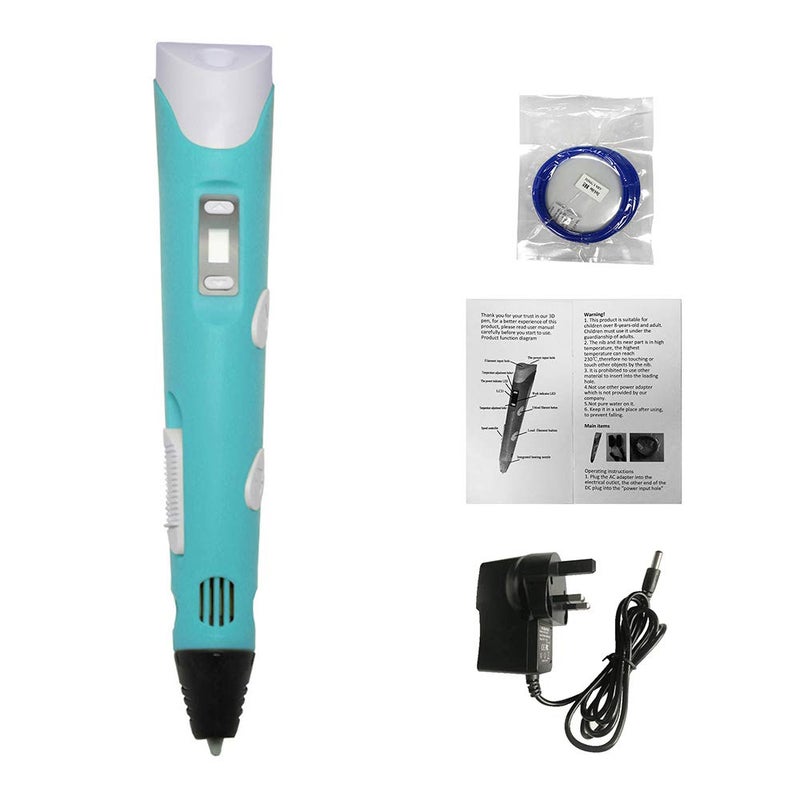 Generic LED Display ABS Printing Pen (Blue) - Image 4