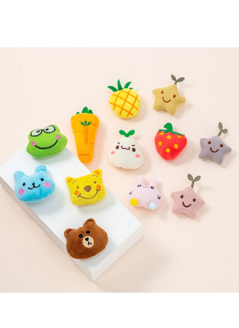 Arabest Cat Catnip Toys Stuffed Doll: Kitten Chew Toy Plush Cat Toy 10pcs Interactive Bite Teeth Cleaning Chewing Toy for Small Pets Animal Supplies  - Image 5