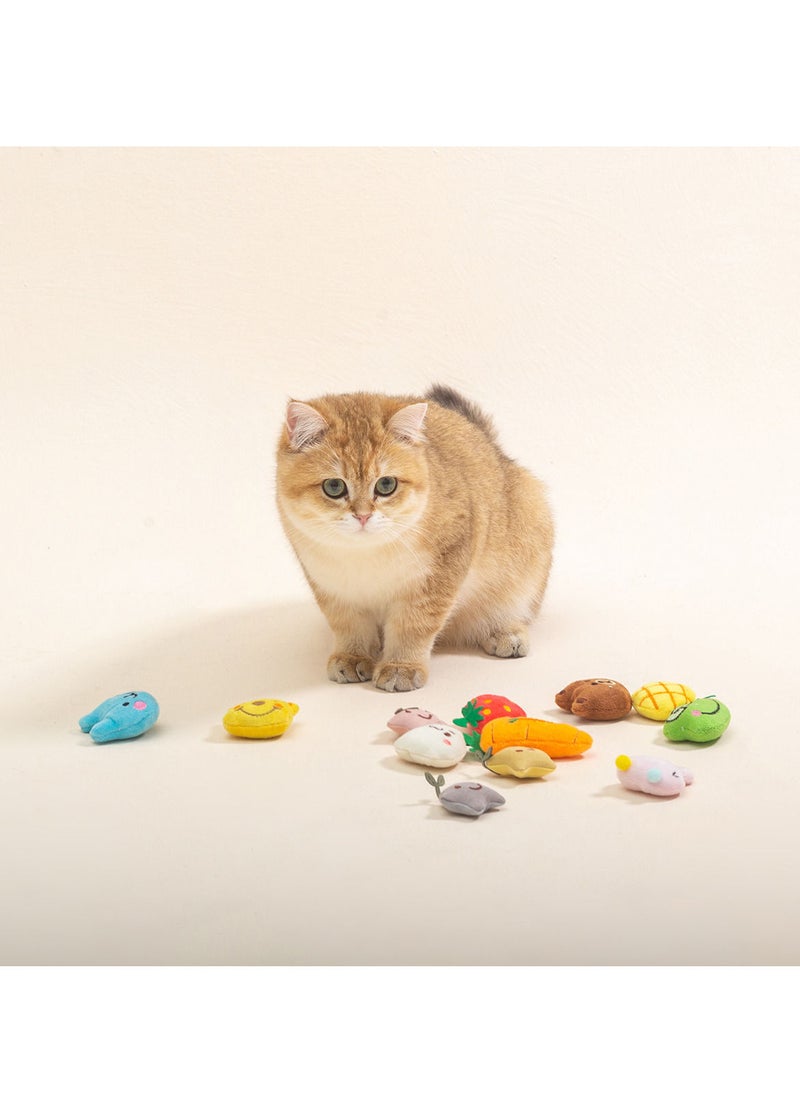 Arabest Cat Catnip Toys Stuffed Doll: Kitten Chew Toy Plush Cat Toy 10pcs Interactive Bite Teeth Cleaning Chewing Toy for Small Pets Animal Supplies  - Image 3