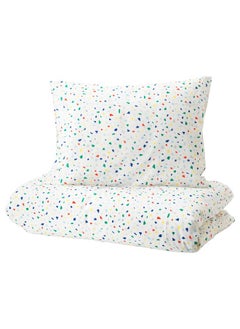 Zaboon Duvet Cover And Pillowcase, White/Mosaic Patterned, 150X200/50X80 Cm  - Image 1