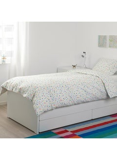 Zaboon Duvet Cover And Pillowcase, White/Mosaic Patterned, 150X200/50X80 Cm  - Image 3