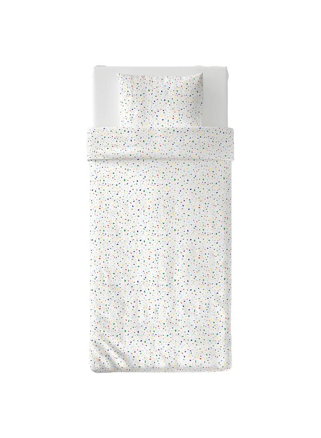 Zaboon Duvet Cover And Pillowcase, White/Mosaic Patterned, 150X200/50X80 Cm - Image 2