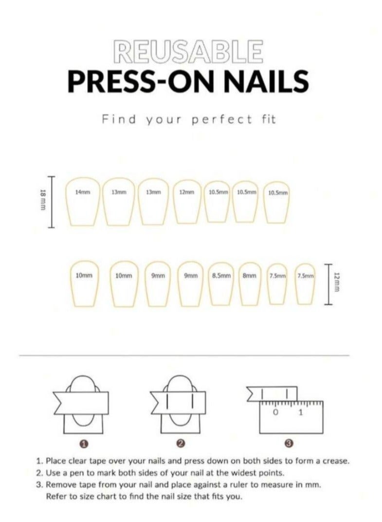 GlamKit Gradient nails in peach colors, 24 pieces - Image 5