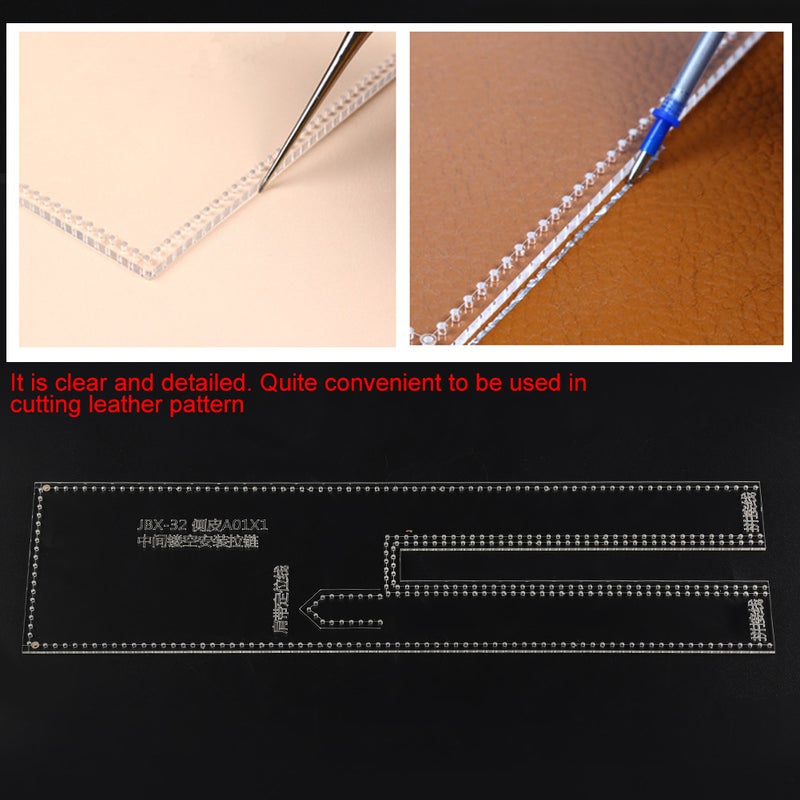 Leather Craft Clear Acrylic Shoulder Bag Round Bag Pattern Stencil Template DIY JBX-32 - Image 3
