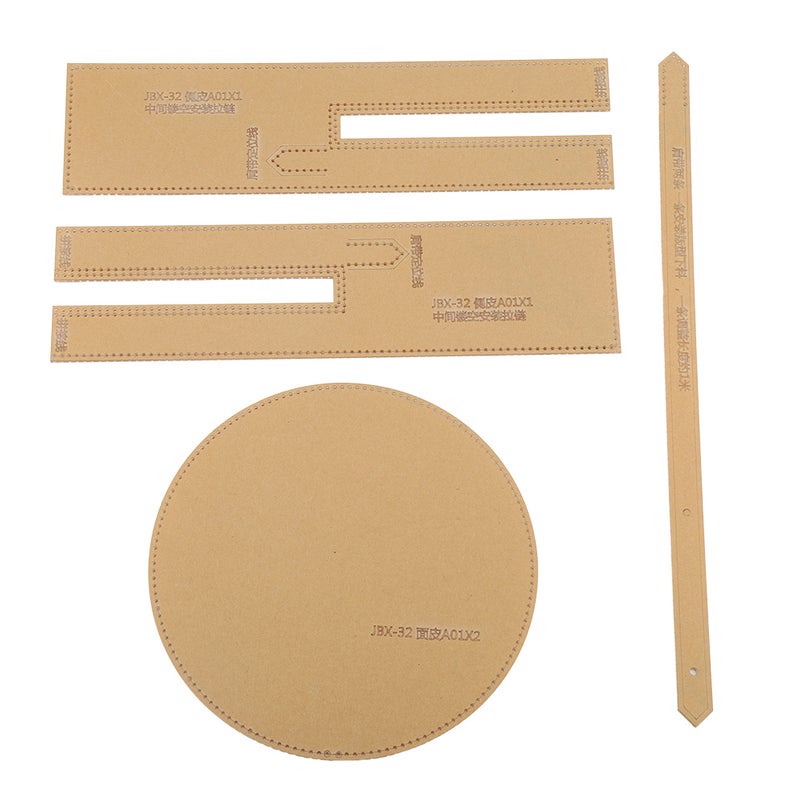 Leather Craft Clear Acrylic Shoulder Bag Round Bag Pattern Stencil Template DIY JBX-32 - Image 1