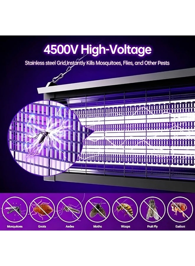 Solar Bug Zapper Outdoor, 4500V Solar Mosquito Zapper Outdoor Waterproof, 1/2 Acre Coverage Rechargeable Electric Fly Zapper, Cordless Portable Mosquito Traps for Backyard, Patio, Camping, Indoor - Image 3