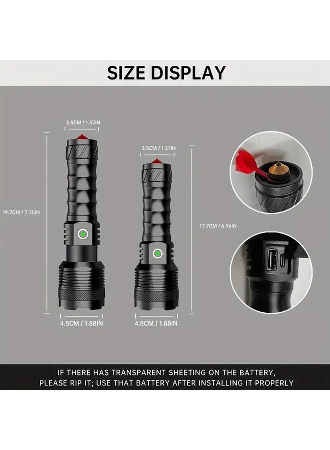 Awesome Flashlight Heavy Duty Professional Outdoor USB Fast Charging Long Lasting Batteries - Image 4