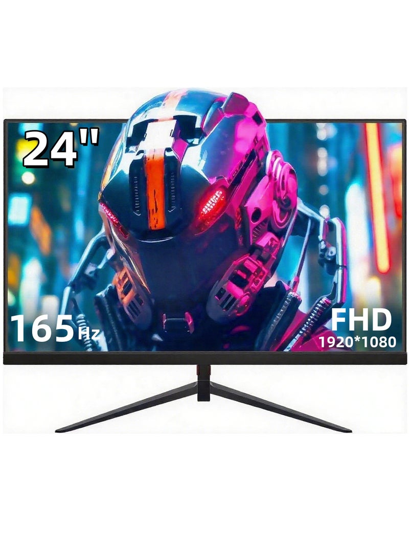 Ahuamty 24" 165Hz Gaming Monitor, 23.8Inch FHD(1920x1080p), 1ms, Freesync and Gync Compatible, MPRT, HDR10, 125% SRGB, HDMI,DP, Eyecare, Vesa Support, Tilt, Fast IPS Computer Monitor - Image 1