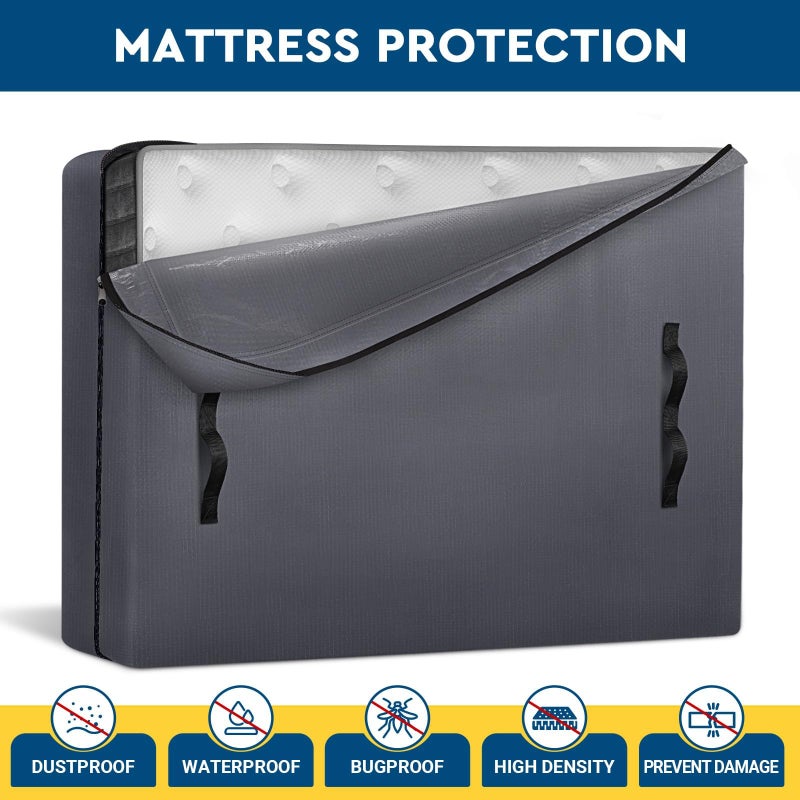 StorageRight Mattress Bags for Moving, Queen Size - Extra Thick Mattress Cover for Moving with Handles and Zipper, Heavy Duty Queen Mattress Bags for Storage, Reusable Mattress Storage Bag, Moving Bag - Image 2