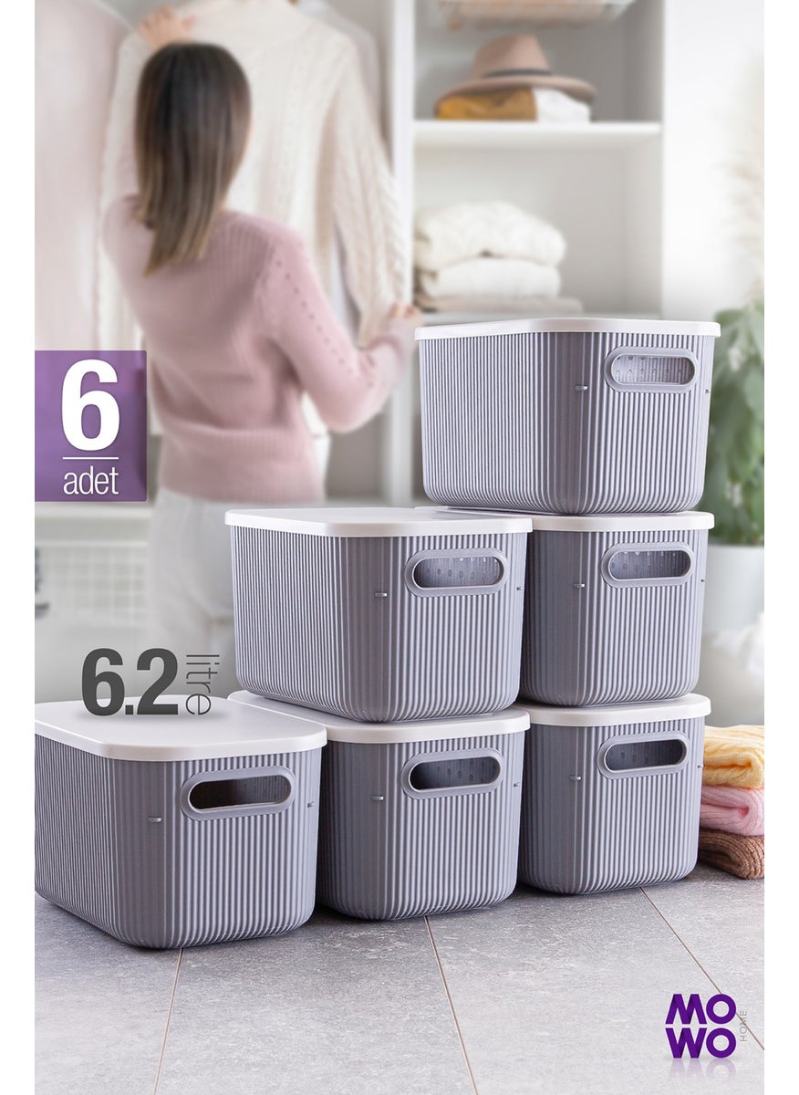 Trove 6 Pieces 6.2 Lt (Grey) Organizer Box with Lid, Decorative Storage Box - pzsku/ZCC8130DC4F79647DA49EZ/45/_/1730650157/b4fcb114-4bae-4e09-a78d-8ef9092fa372