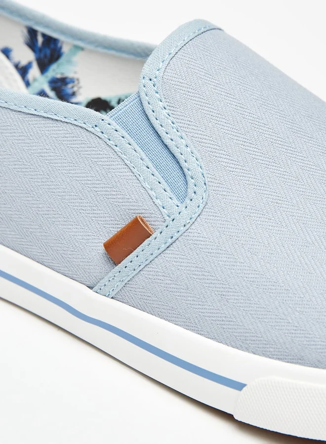 Lee Cooper Men's Textured Slip-On Sneakers with Pull Tabs