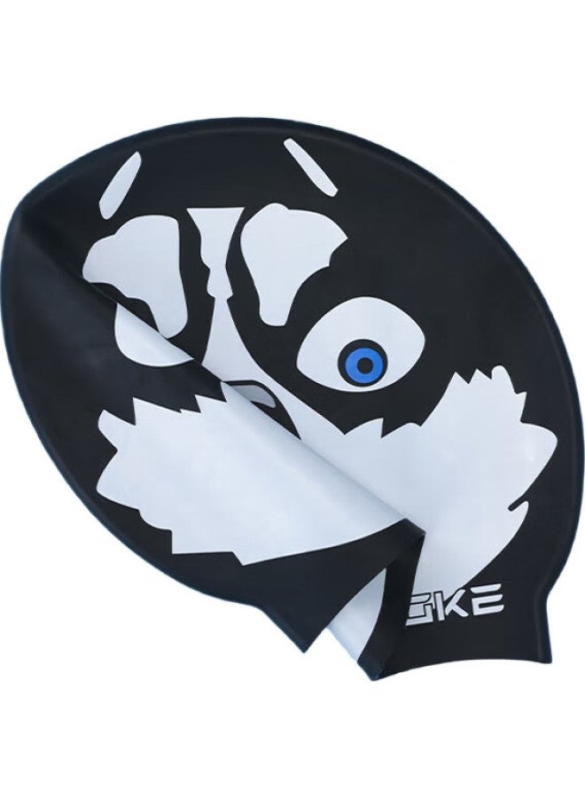 ZOKE Husky Printed Silicone Waterproof Anti-Slip Ear Protection Hair Protection Professional Swimming Cap 619503204-1 - Image 3