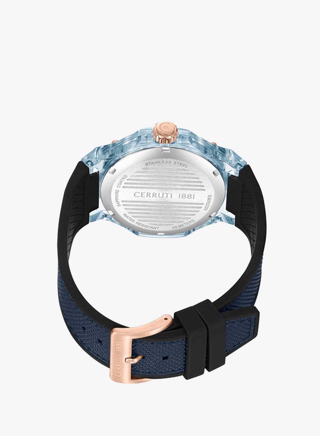 CERRUTI 1881 Lucardo 52mm Blue Transparent Sapphire Case Watch