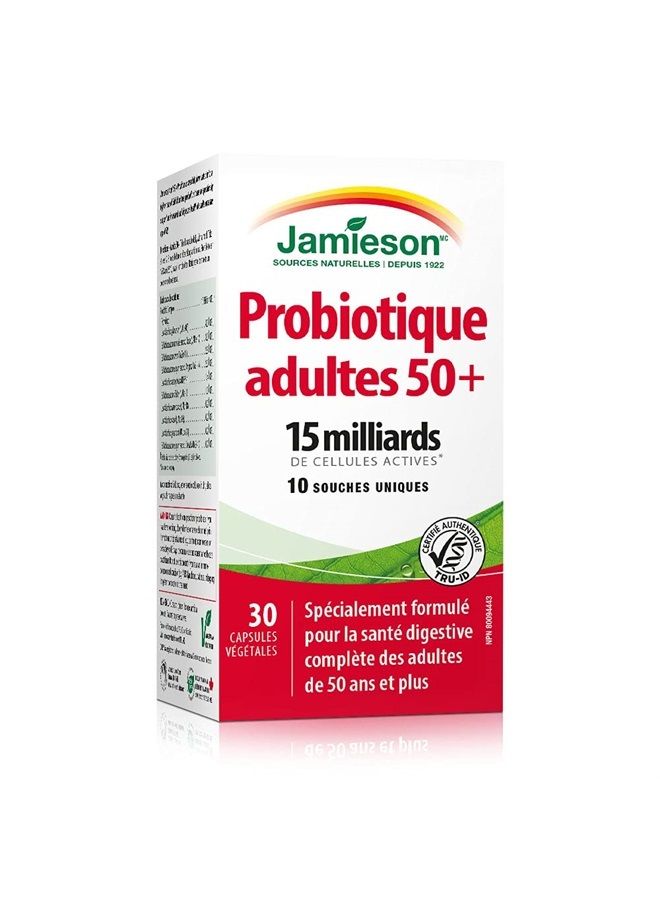 Jamieson Adult 50+ Probiotic Complex, 15 Billion, 30 vegi caps - Image 2